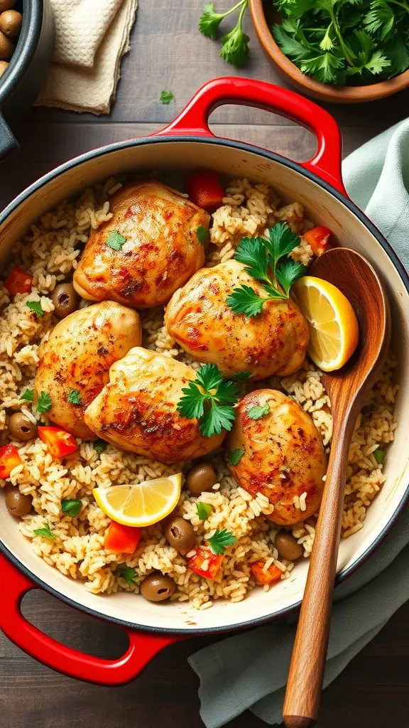 One-Pot Mediterranean Chicken and Rice